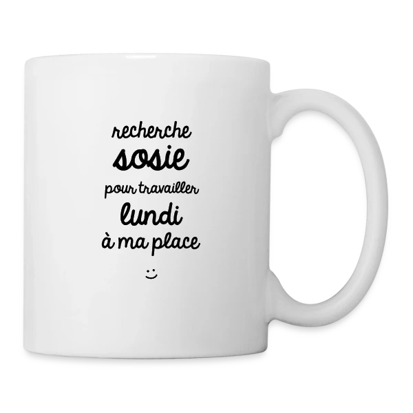 Alerte Sosie : Appel à Témoins sur Mug blanc