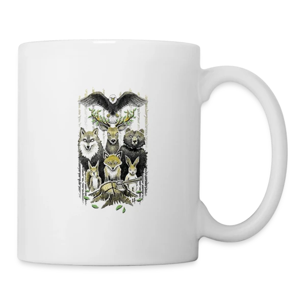 Esprits Sylvestres: Vengeance Forestière sur Mug blanc