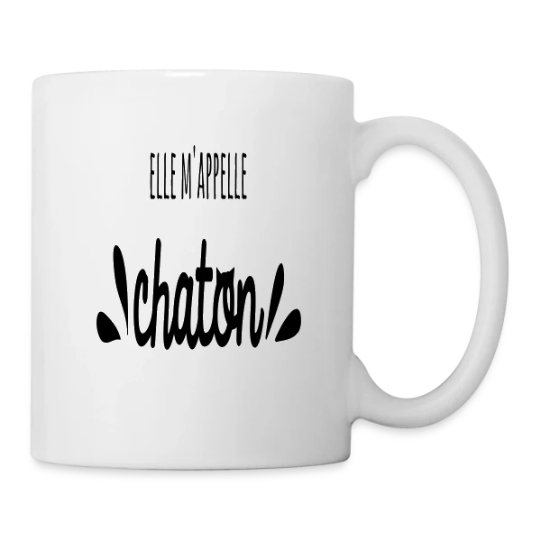 Elle M'appelle Chaton sur Mug blanc