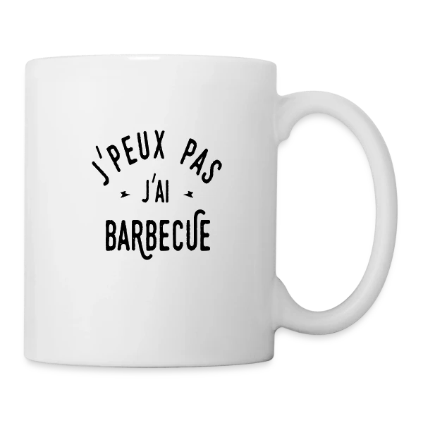 J'PEUX PAS J'AI BARBECUE - Humour & Grillades sur Mug blanc