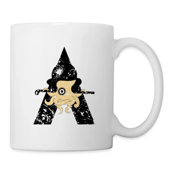 Poulpe Mécanique Steampunk sur Mug blanc