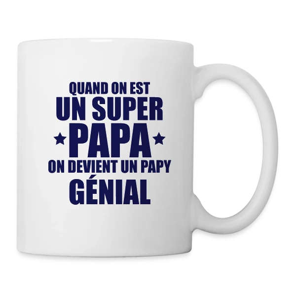 Annonce Grossesse : On Devient un Papy Génial ! sur Mug blanc