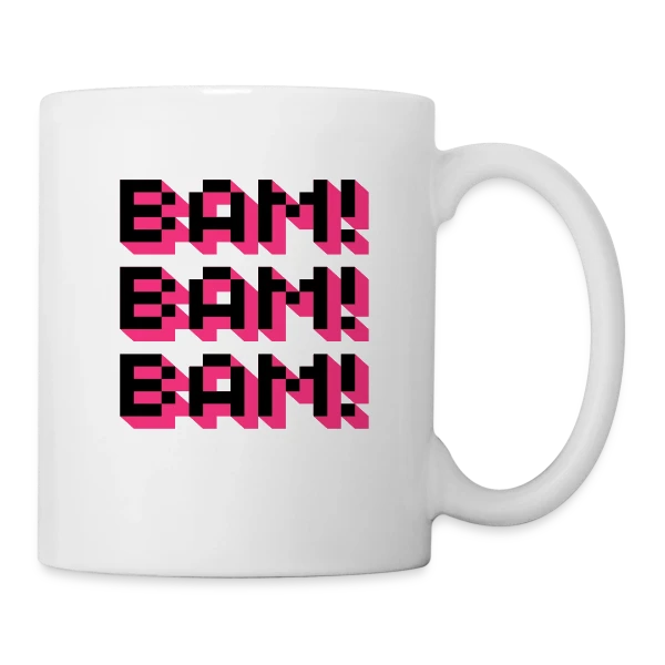 Bam! Bam! Bam! Style Comique sur Mug blanc