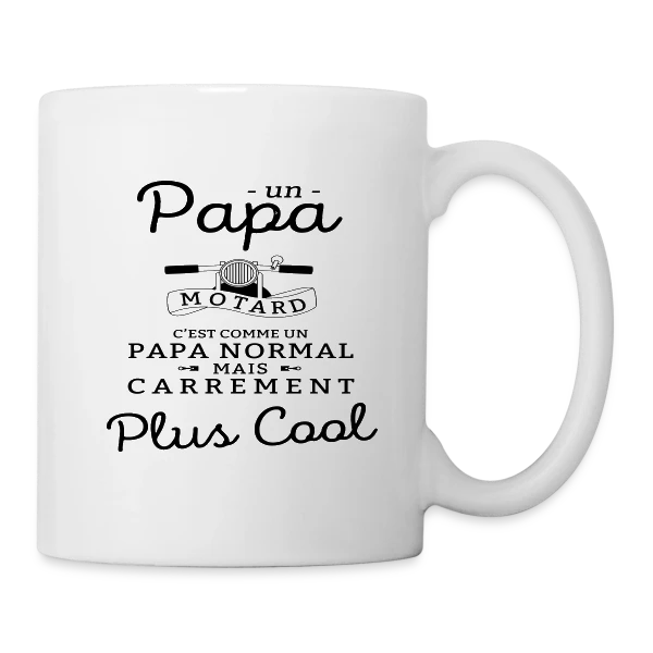 Papa Motard - Passion Vitesse sur Mug blanc
