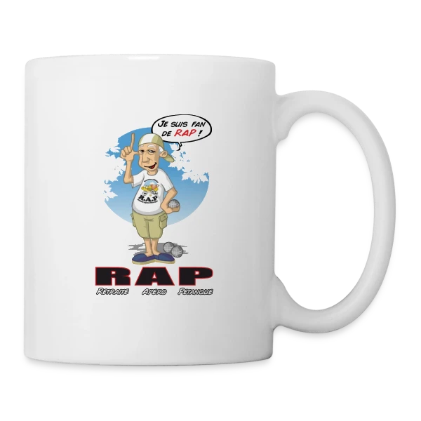 Retraite Idéale : Apéro & Pétanque à Volonté sur Mug blanc