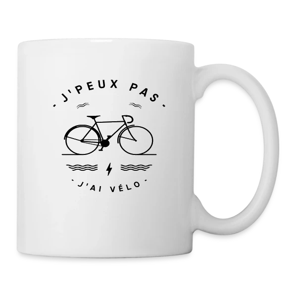 J'ai Vélo : Le T-shirt des Passionnés de Cyclisme sur Mug blanc