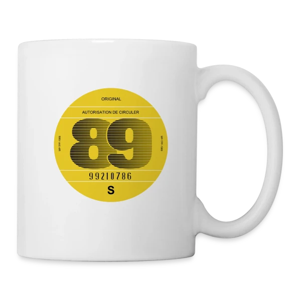 Voiture Vintage France 1989 - Esprit Rétro sur Mug blanc
