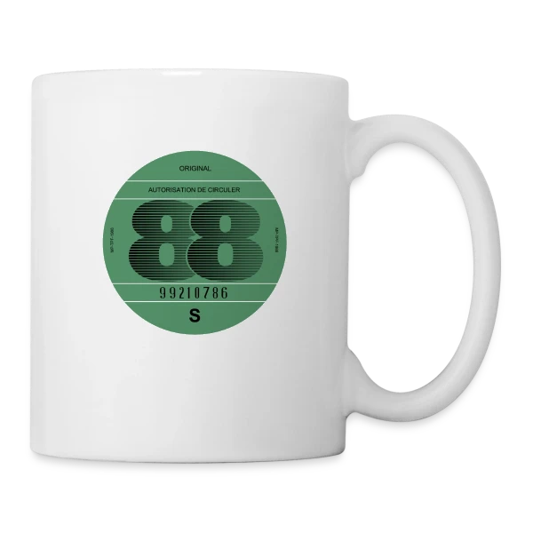 "France 1988" | Automobile Rétro Vintage sur Mug blanc