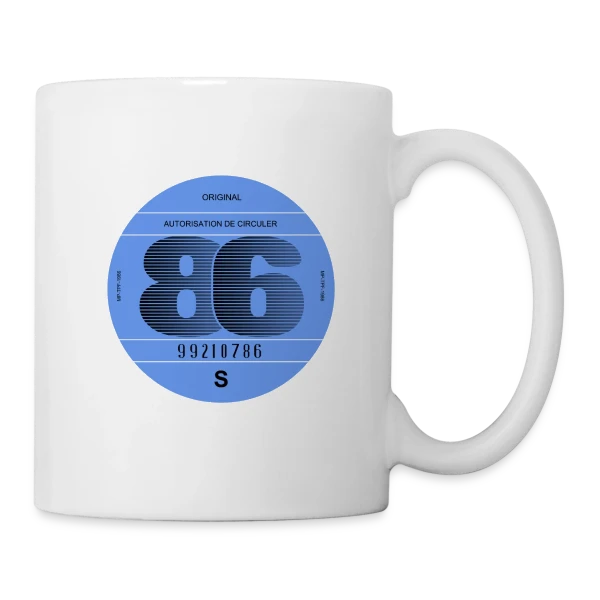 1986: Icône Rétro Automobile Française sur Mug blanc