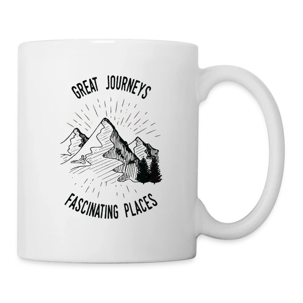 Grandes Aventures Montagneuses sur Mug blanc