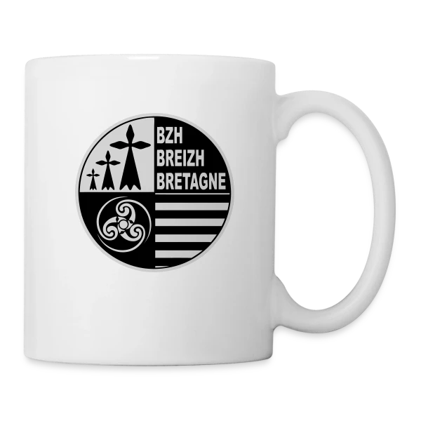 Emblème Breton Breizh sur Mug blanc