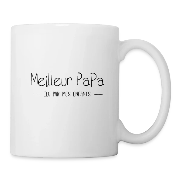 Meilleur Papa du Monde Élu par Mes Enfants sur Mug blanc
