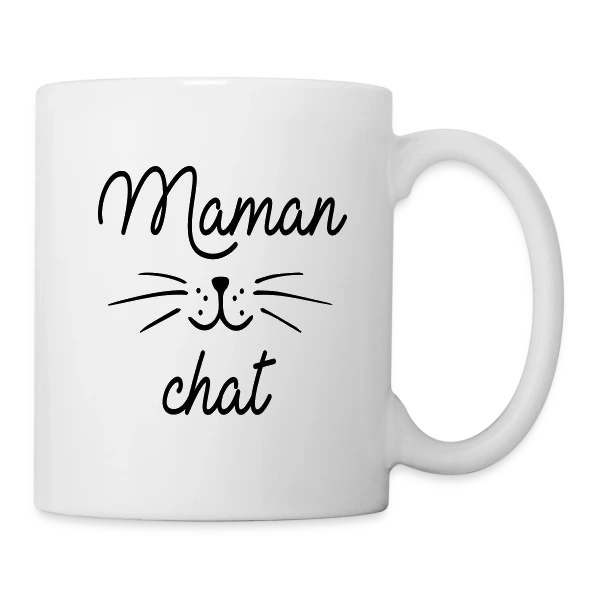 Maman Chat qui Déchire sur Mug blanc