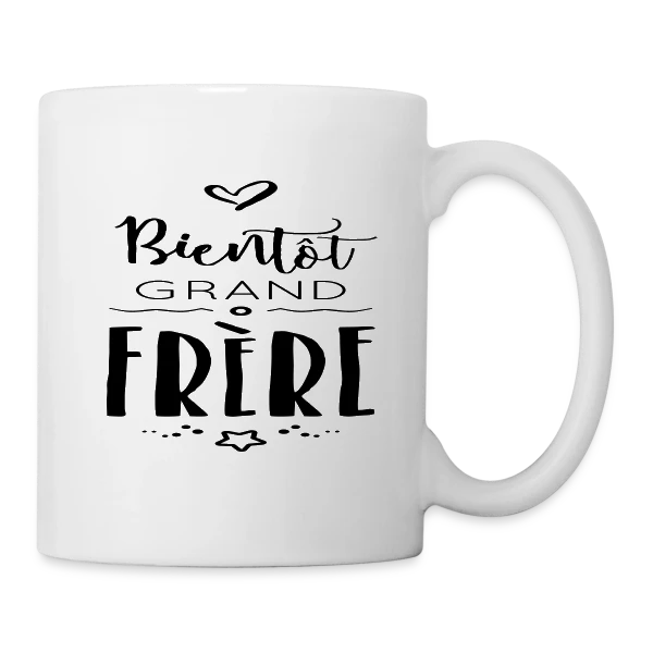 Bientôt Grand Frère sur Mug blanc