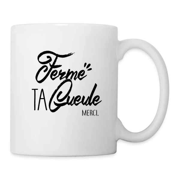 Humour : Chut ! Message Subtil sur Mug blanc