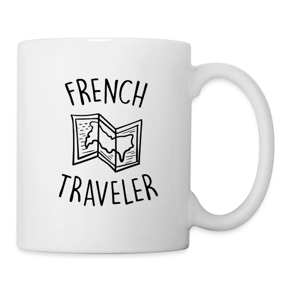 Voyageur Français Carte sur Mug blanc