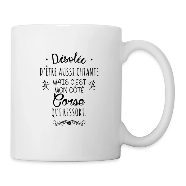 Mon Caractère Corse sur Mug blanc