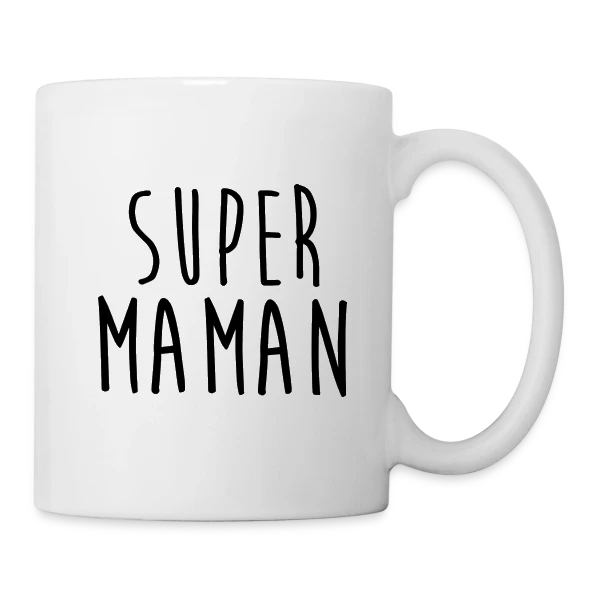 SUPER MAMAN : T-shirt Hommage à une Héroïne sur Mug blanc