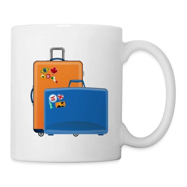Valises du Monde Entier sur Mug blanc