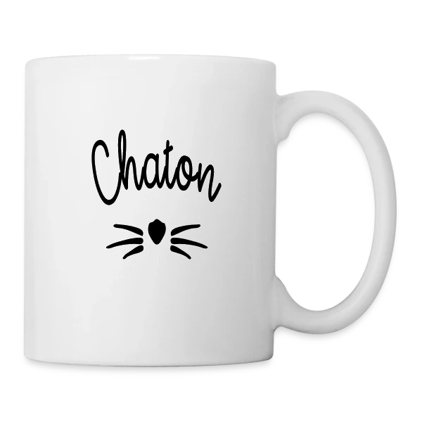 Maquette de Mug Céramique - Chaton Moustaches à personnaliser
