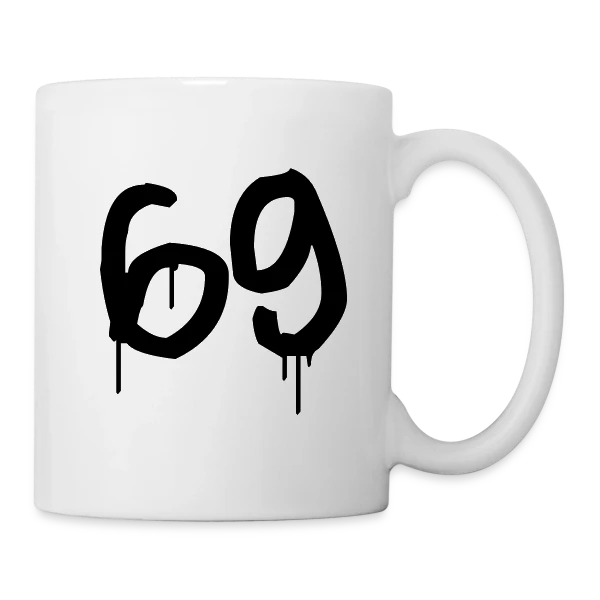 Numéro 69 Graffiti sur Mug blanc