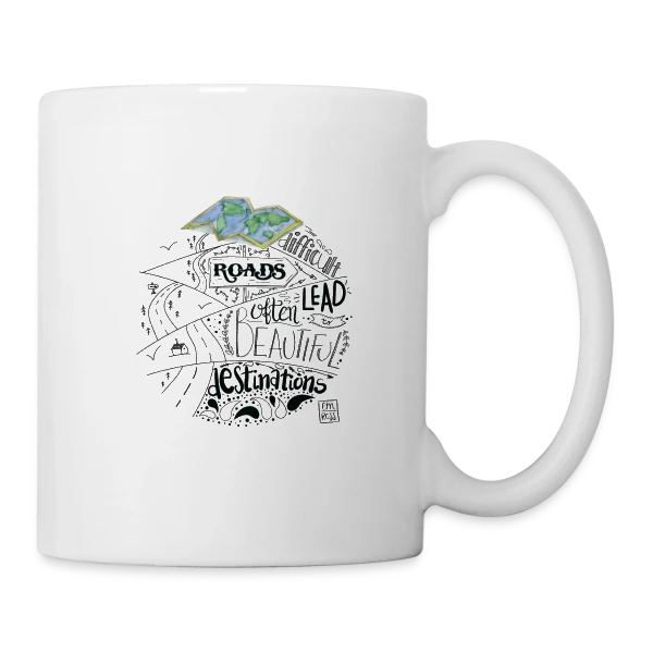 Chemins Vers Belles Destinations sur Mug blanc