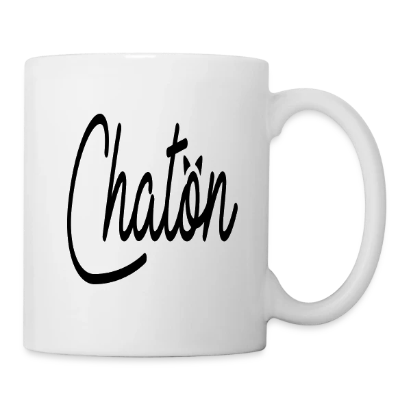 Inscription Chaton Élégante sur Mug blanc