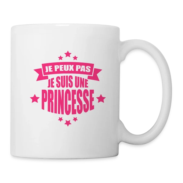 Désolée, Je Suis Princesse : Humour Royal au Quotidien sur Mug blanc