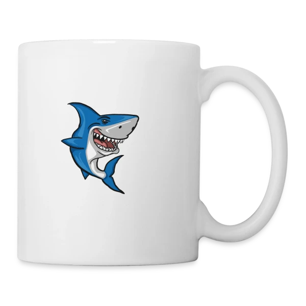 Requin Végétarien Humour sur Mug blanc