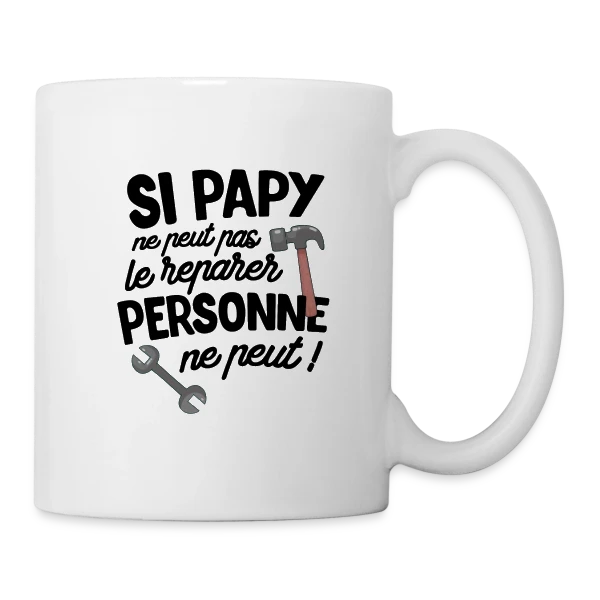 Super Papy Bricoleur sur Mug blanc
