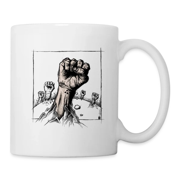 Punk's Not Dead : Mort-Vivant Rebelle sur Mug blanc