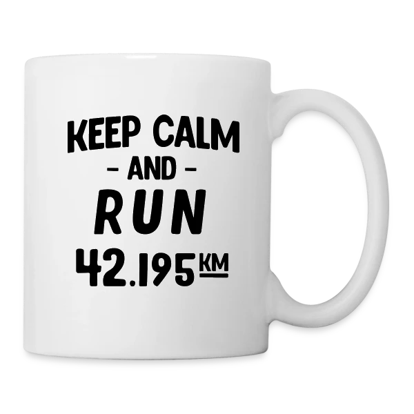 Keep Calm and Run : Motivation Course à Pied sur Mug blanc