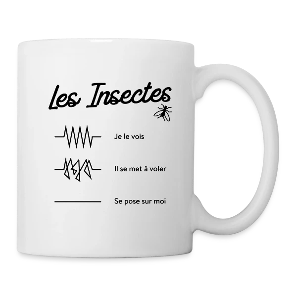 Insectes : Peur Bleue Garantie ! sur Mug blanc