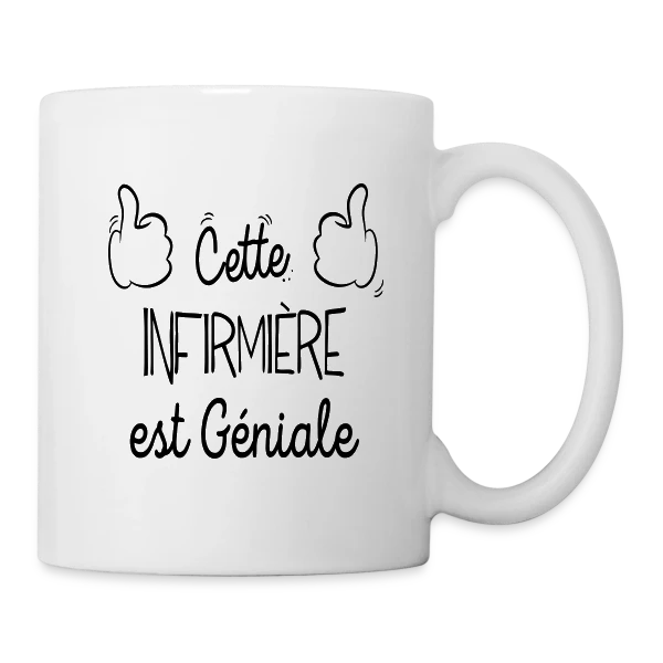 Infirmière en Or : Le T-shirt des Héroïnes du Quotidien sur Mug blanc