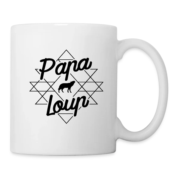 Papa Loup : Le Chef de Meute sur Mug blanc