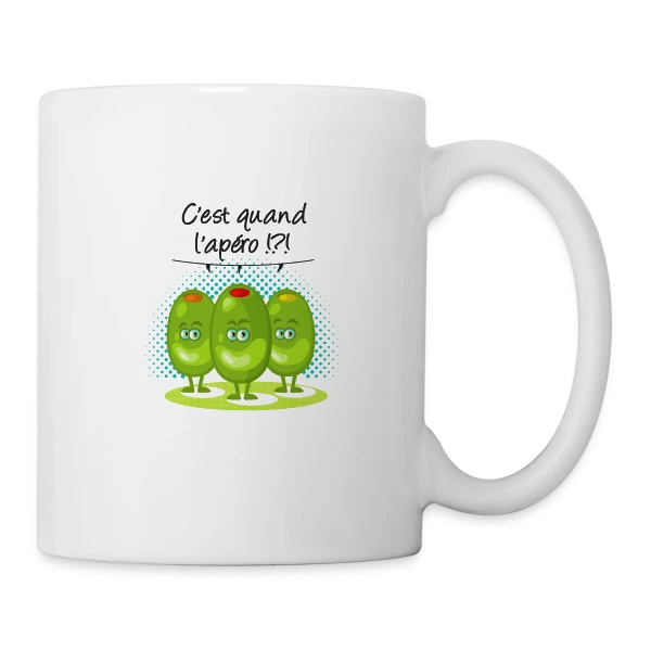 Apéro Time : L'heure Sacrée de la Détente sur Mug blanc