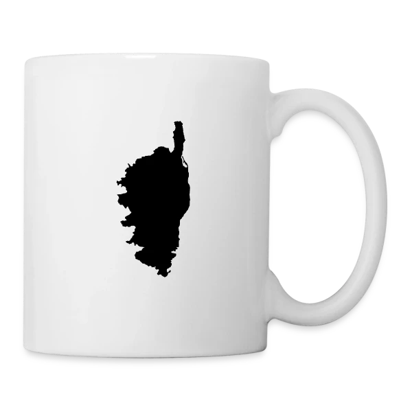 Silhouette Carte Corse sur Mug blanc