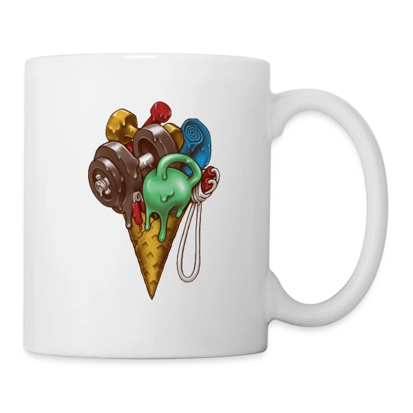 Fitness Givré sur Mug blanc