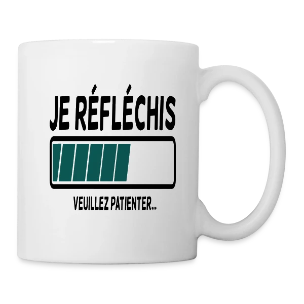 Je Réfléchis, C'est Rare ! sur Mug blanc