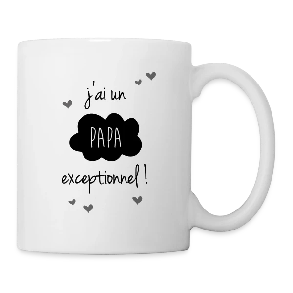 Mon Papa Exceptionnel - Fierté Filiale sur Mug blanc