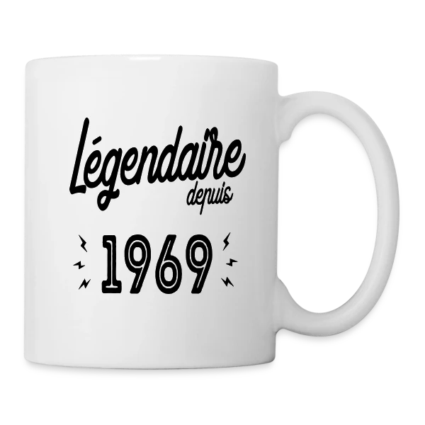 Légendaire 1969 - Cadeau Anniversaire Vintage sur Mug blanc