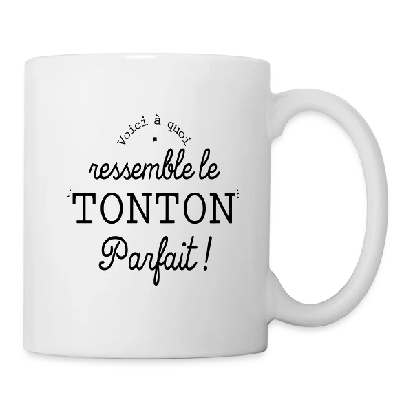 Tonton Parfait Rétro - L'Élégance Vintage sur Mug blanc