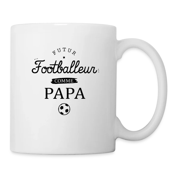 Futur Footballeur Comme Papa sur Mug blanc