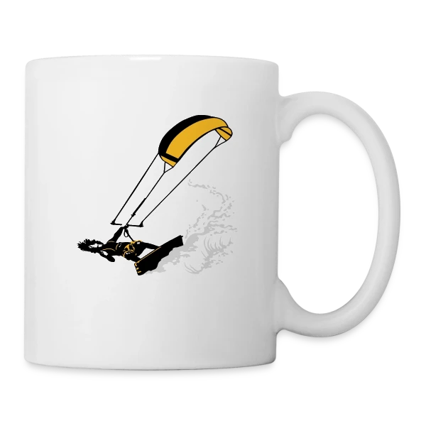 Kitesurf : Vague et Flexibilité sur Mug blanc