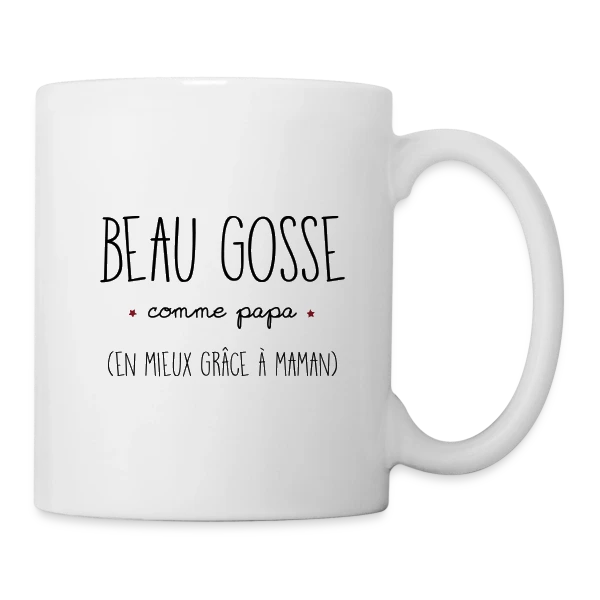 Beau Gosse Comme Papa sur Mug blanc