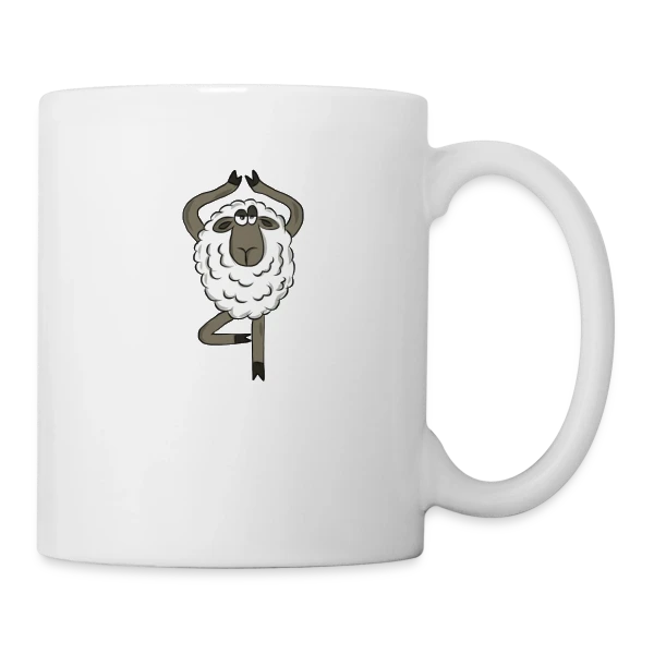 Mouton Yoga Zen sur Mug blanc
