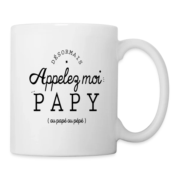 Désormais Papy sur Mug blanc