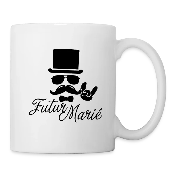 Futur Marié Boss à Moustache Vintage sur Mug blanc