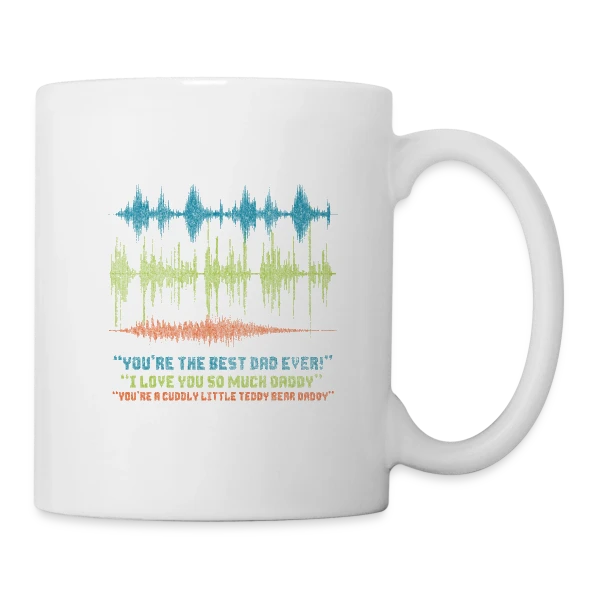 'Merci Papa' - Le Cadeau Unique d'une Fille à son Père sur Mug blanc