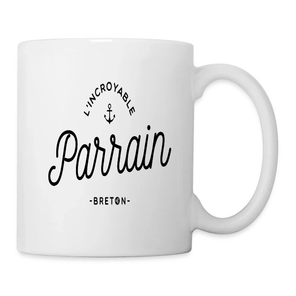 'L'Incroyable Parrain Breton' - Fier de ses Racines sur Mug blanc